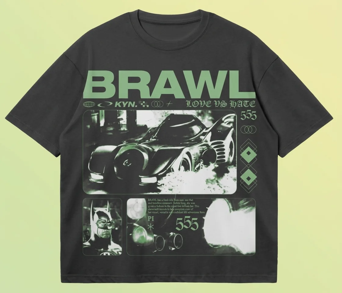 'BRAWL' // 240GSM Boxy Tee — front