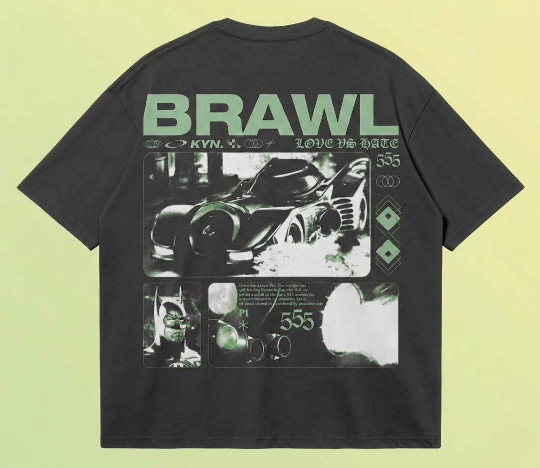 'BRAWL V2' // 240GSM Boxy Tee back