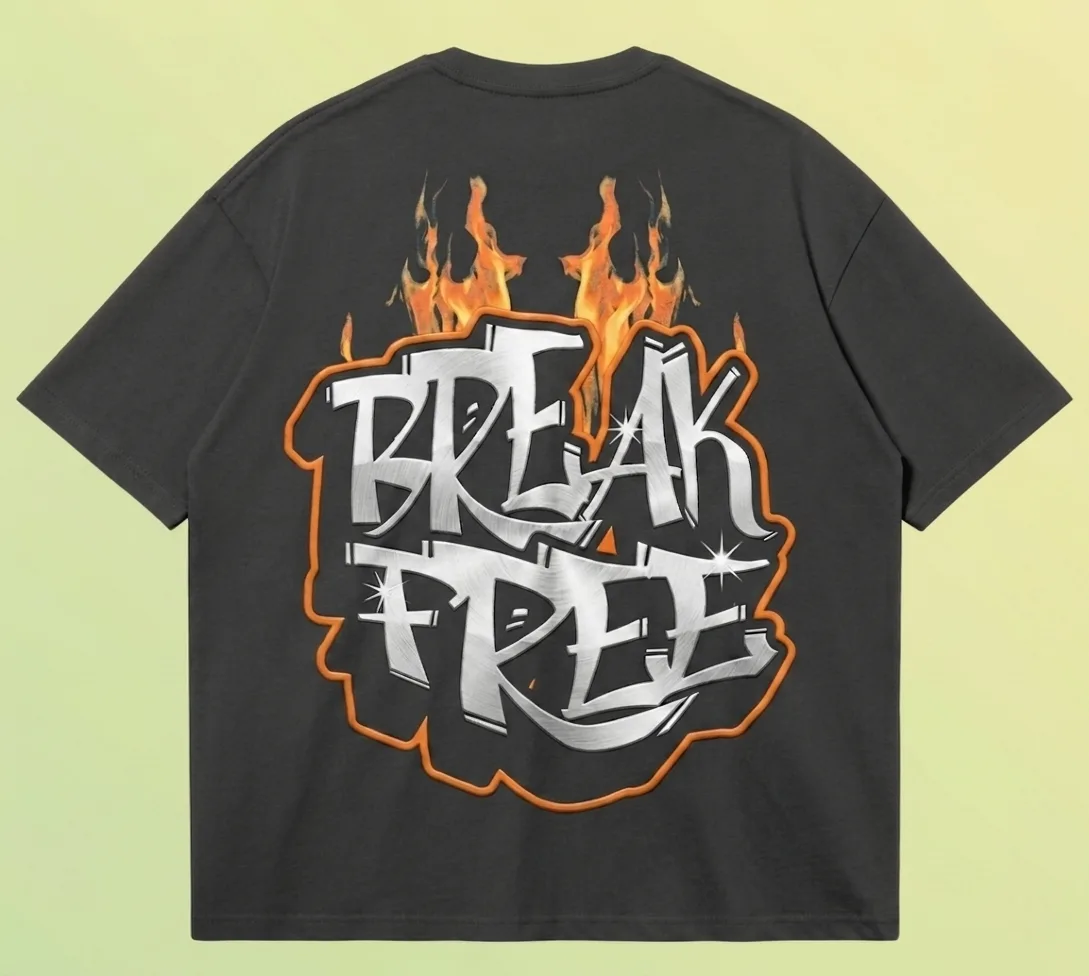 'BREAK FREE' // 240GSM Boxy Tee