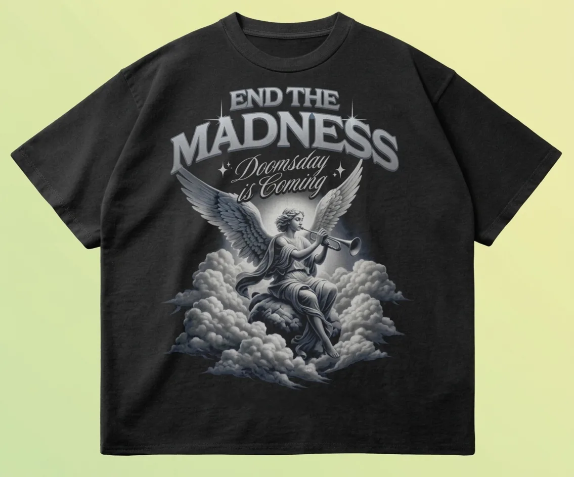 'MADNESS' // 260GSM Raw Hem Tee
