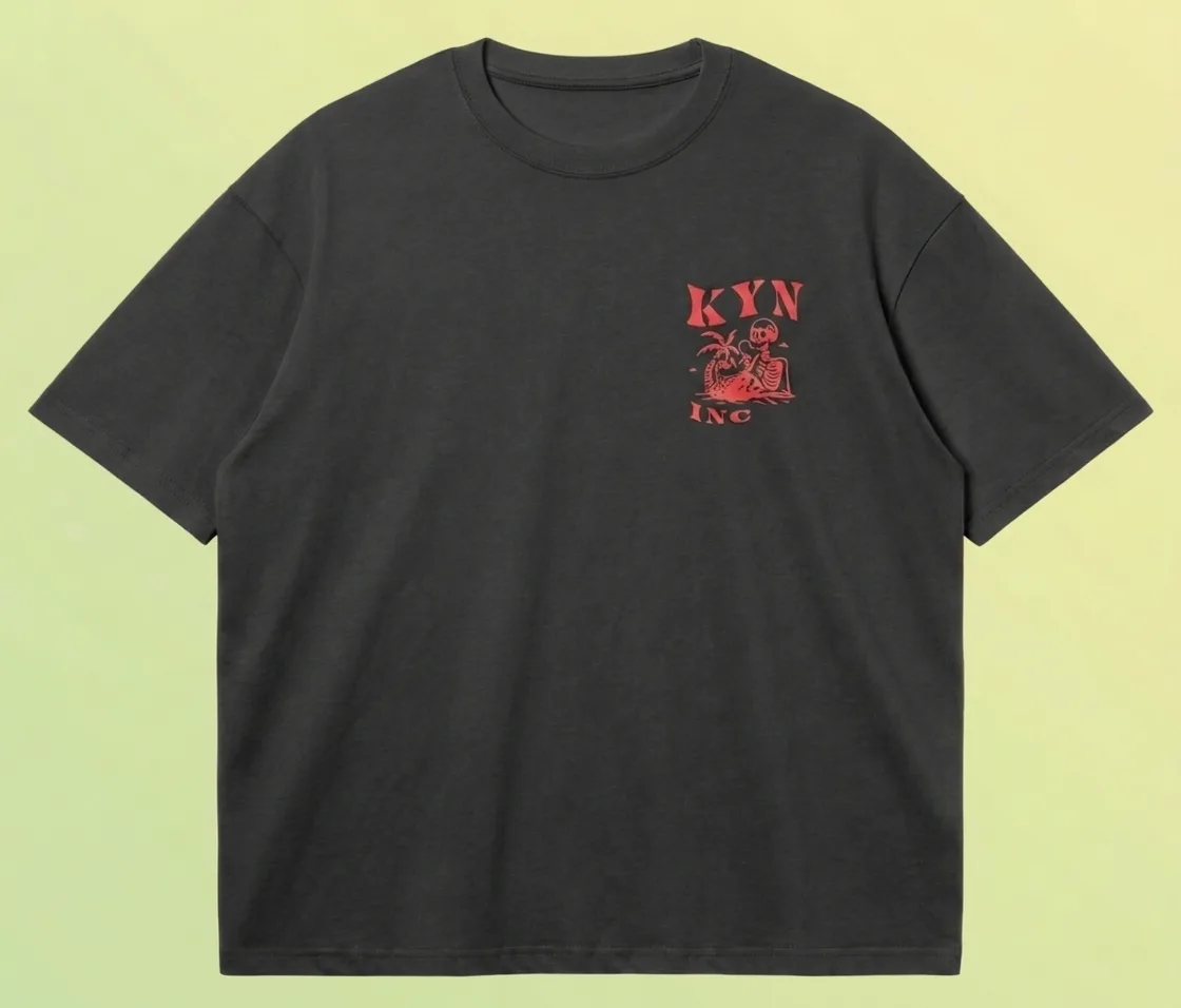 'LOST BUT FREE — BLACK' // 240GSM Boxy Tee back